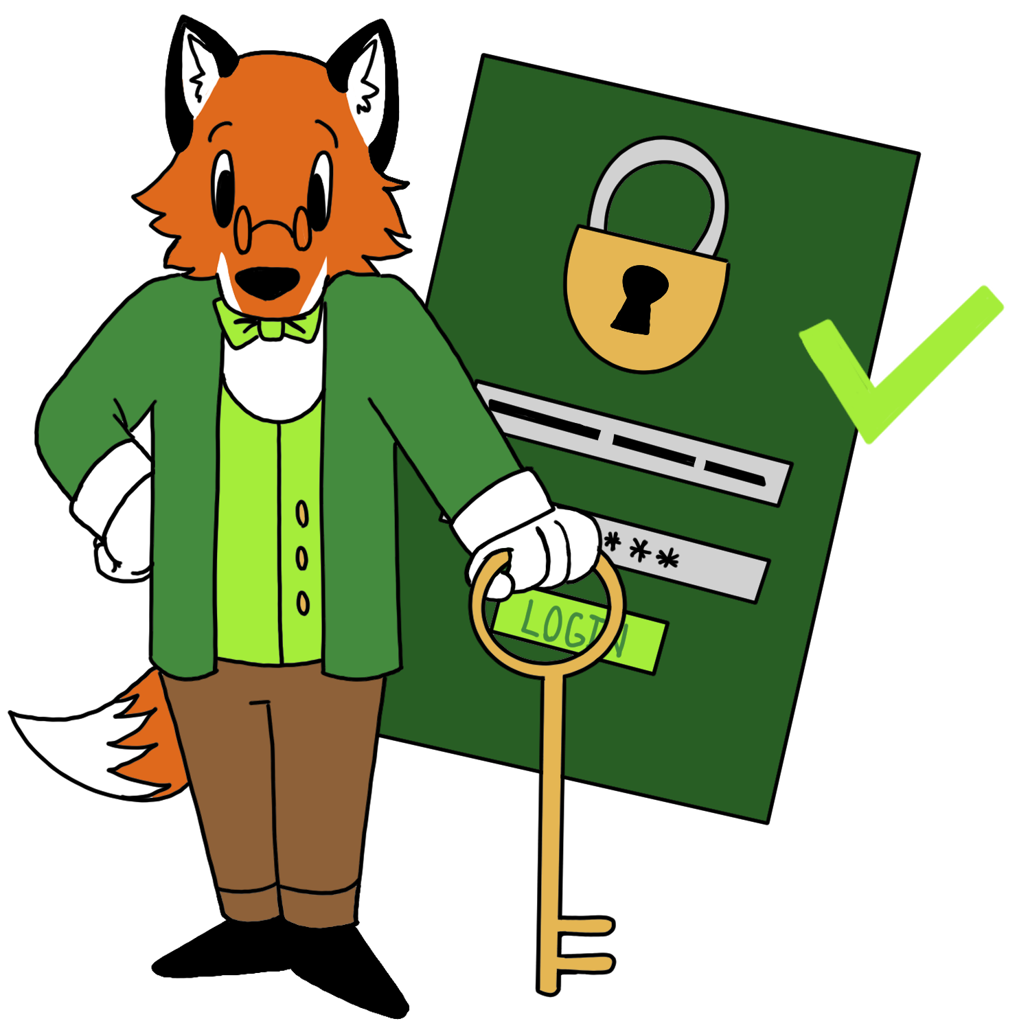 Fox with a key